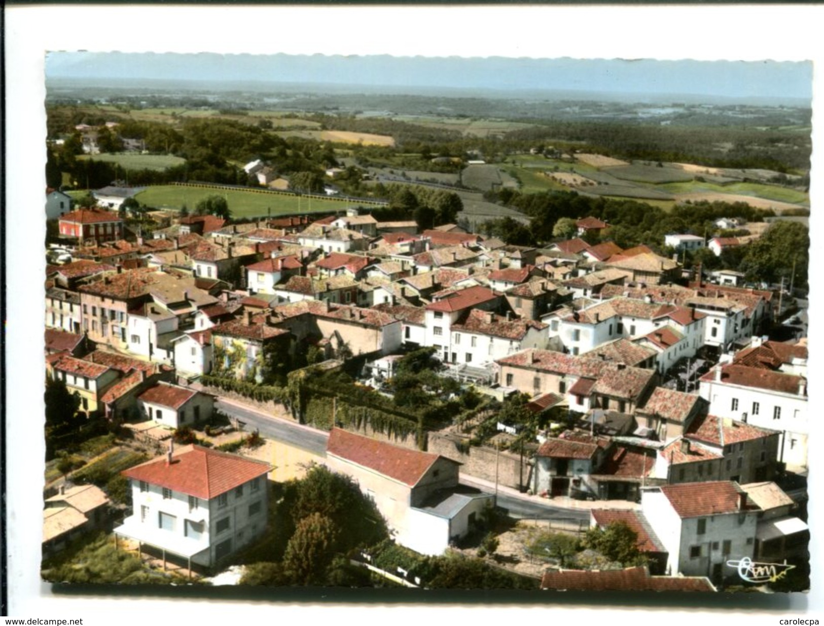 CP - MONTFORT EN CHALOSSE    (40)  VUE GENERALE AERIENNE - Montfort En Chalosse