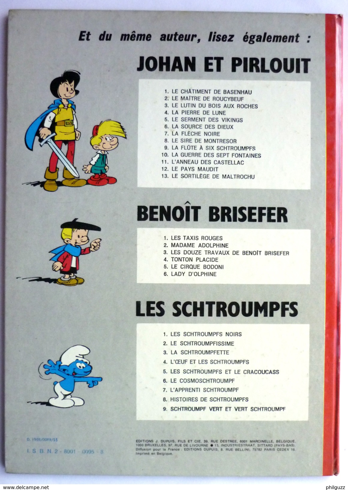 JOHAN ET PIRLOUIT - LE CHATIMENT DE BASENHAU T1 - PEYO - Dos Rond 1975 - TBE - Johan Et Pirlouit