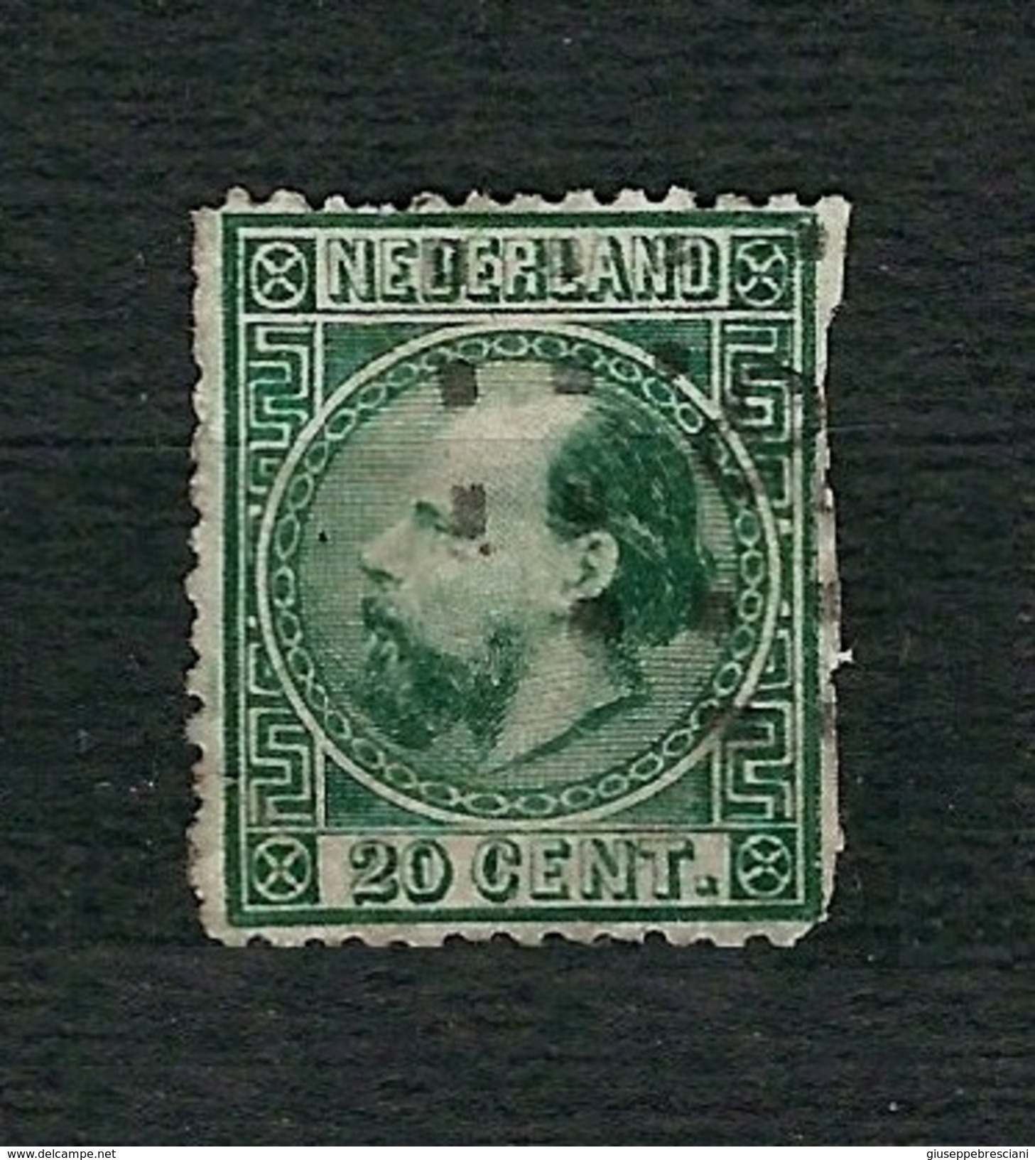 NEDERLAND 1867 - King William III - 20 C. Verde -  Mi:NL 10 - Ungebraucht