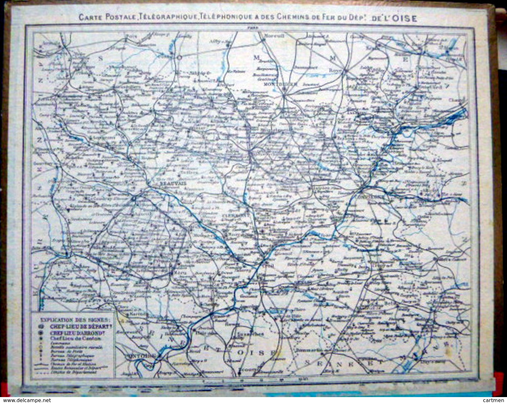 CALENDRIER ALMANACH DES POSTES PTT 1927 ROUTE DU MENEZ  DEPARTEMENT DE L'OISE   POSTES ET TELECOMMUNICATION - Groot Formaat: 1921-40