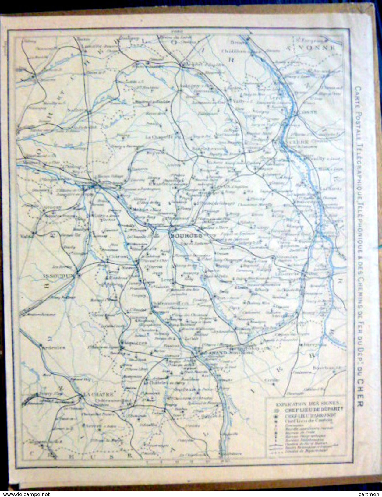 CALENDRIER ALMANACH DES POSTES PTT 1924 HUSSARD DE BERCHENY DEPARTEMENT DU CHER    POSTES ET TELECOMMUNICATION - Groot Formaat: 1921-40