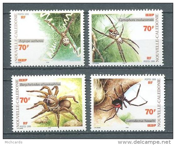 129 NOUVELLE CALEDONIE 1999 - Araignees (Yvert 784/87) Neuf ** (MNH) Sans Trace De Charniere - Unused Stamps