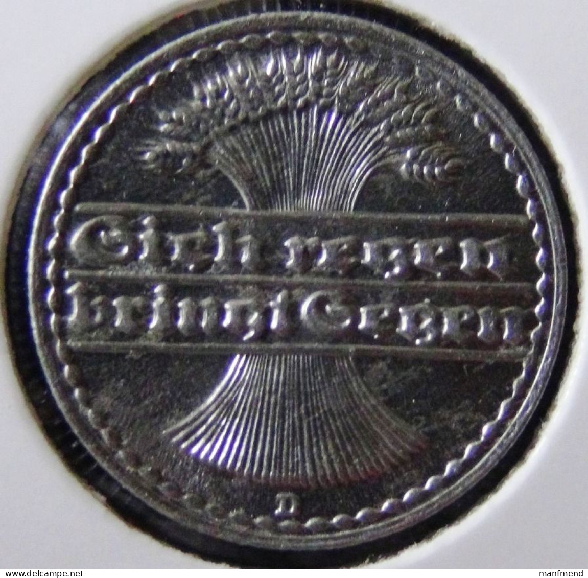 Germany - Weimarer Republik - 1922 - KM 27 - 50 Pfenning - Mint D / Munich - VF/F - Look Scans - 50 Rentenpfennig & 50 Reichspfennig