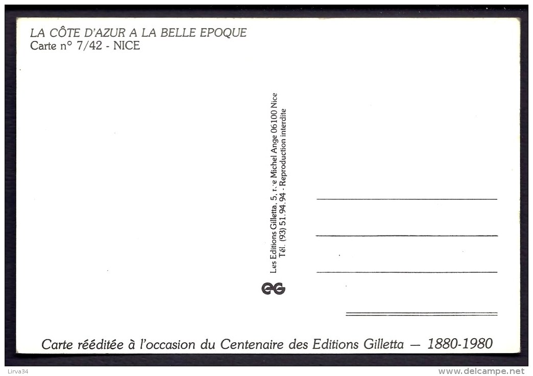 CP N°7/42 DU CENTENAIRE DES EDITIONS GILLETTA- 1880-1980- NICE- LA POISSONNERIE- TRES BELLE ANIMATION- 2 SCANS - Vendedores Ambulantes