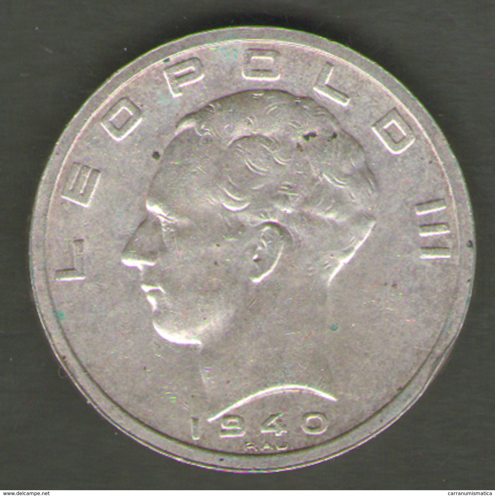 BELGIO 50 FRANCHI 1940 LEOPOLDO IIIAG SILVER - 50 Frank