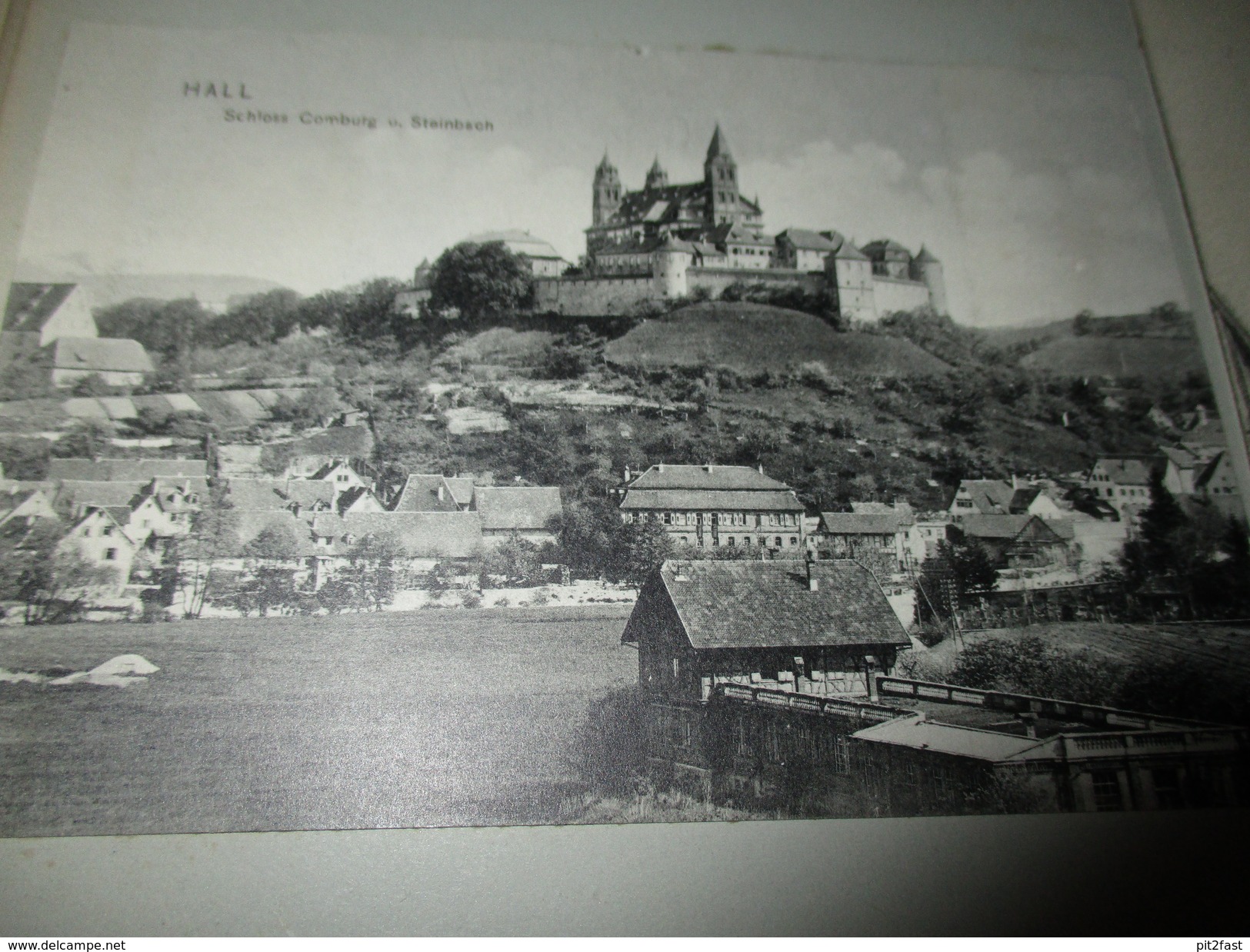 13x Ansichtskarte + original Zeichnung Schwäbisch Hall , ca. 1909 , Albumseite , Panorama , Album , AK !!!