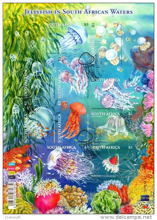 South Africa - 2015 Jellyfish Sheet (o) - Oblitérés