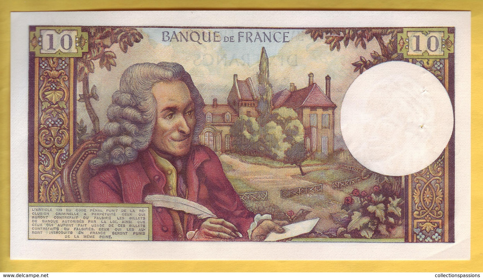 BILLET FRANCAIS - 10 Francs Voltaire 4-2-1971 SUP+ - 10 F 1963-1973 ''Voltaire''