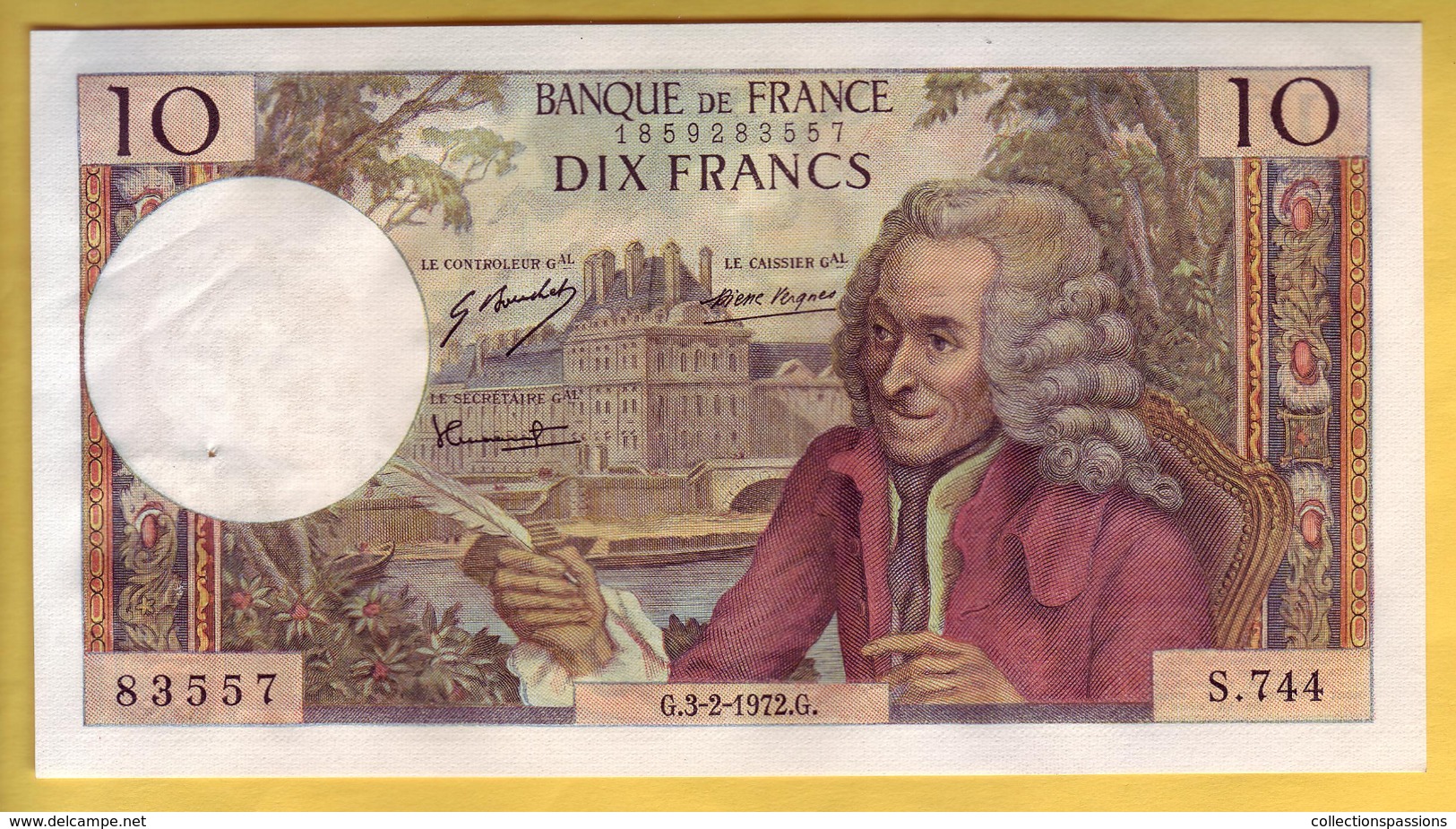 BILLET FRANCAIS - 10 Francs Voltaire 3-2-1972 SUP+ - 10 F 1963-1973 ''Voltaire''