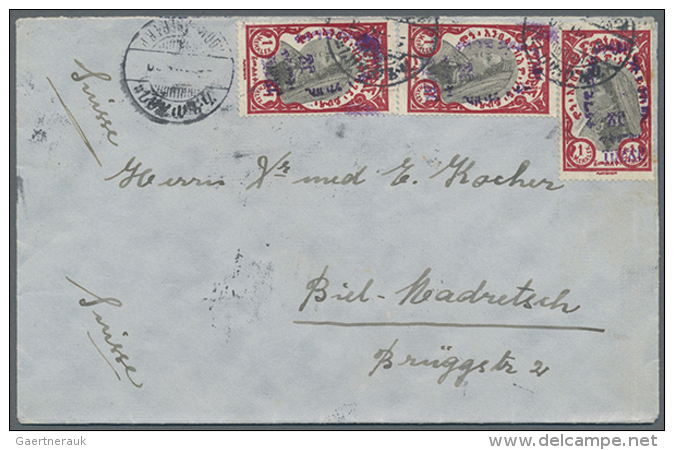 1875/1960, Group Of 13 Better Entires, E.g. Hongkong Postal Fraud, Spain 1875 Cover, Poland Local Przedborz,... - Autres & Non Classés