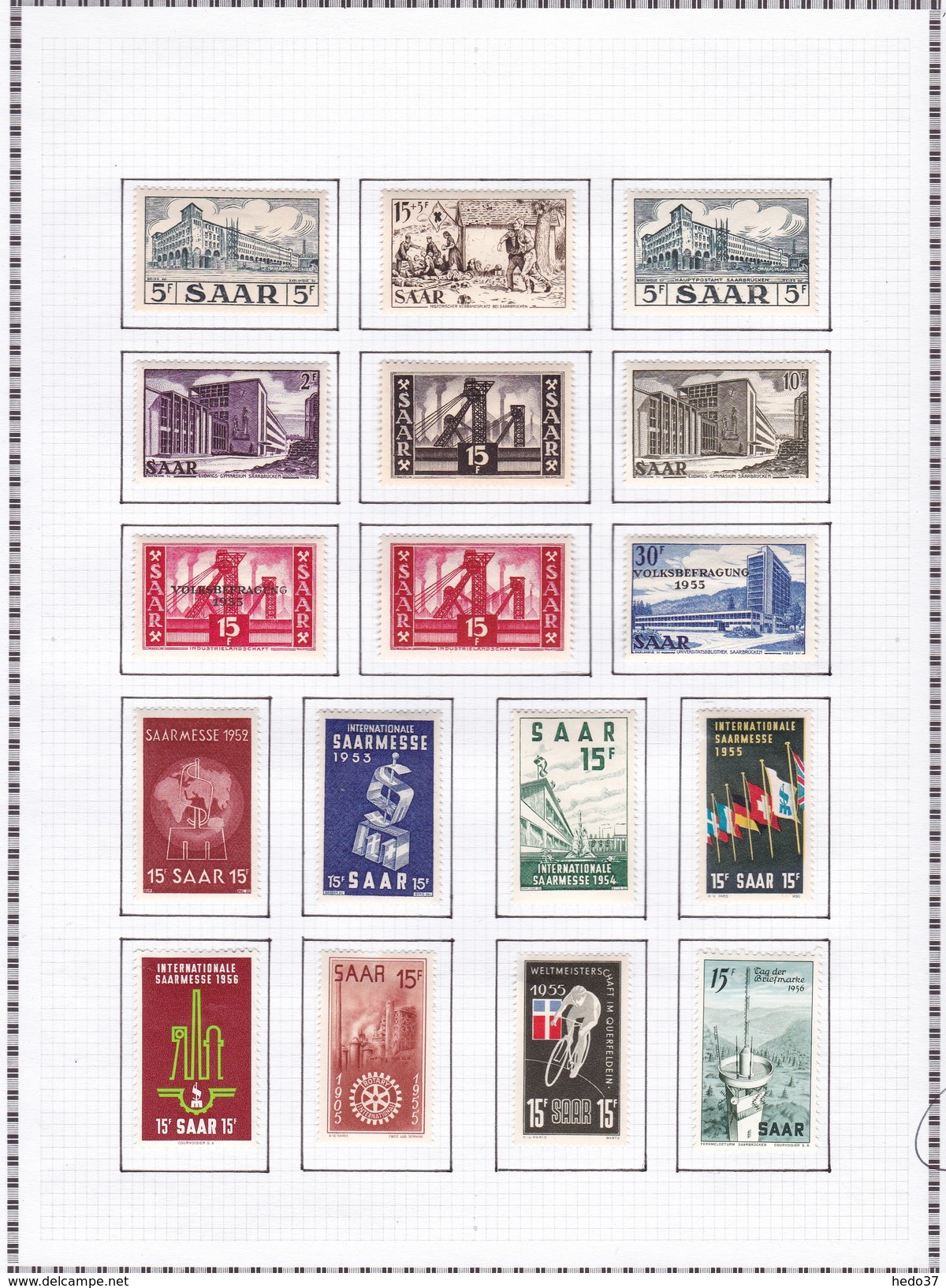 Sarre - Collection Vendue Page Par Page - Timbres Oblitérés / Neufs */** - B/TB - Lots & Serien