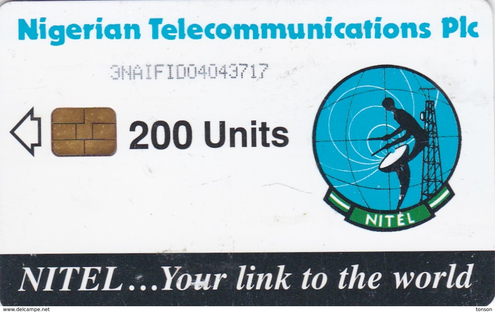 Nigeria, NGA-17c, 200 Units, Earth Station, 2 Scans.  Chip : Siemens 37 - Nigeria