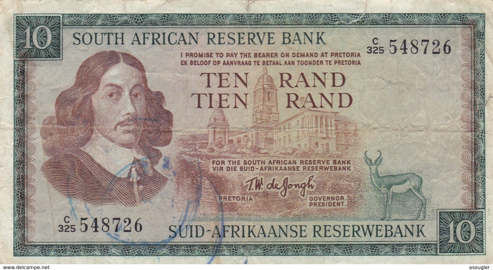 SOUTH AFRICA 10 RAND ND (1975) P-113c G - South Africa