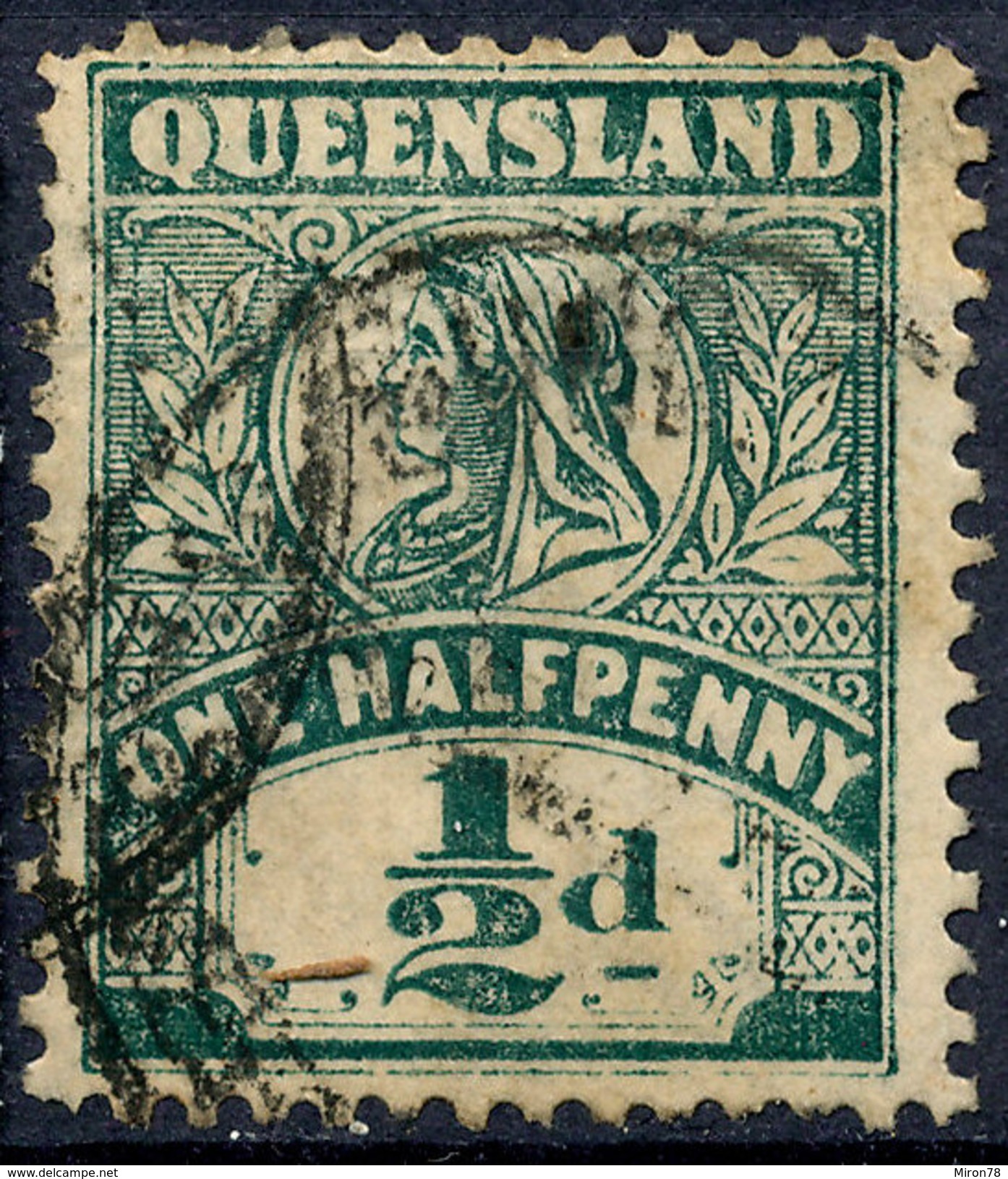 Stamp QUEENSLAND Queen Victoria 1/2p Used Lot#56 - Oblitérés