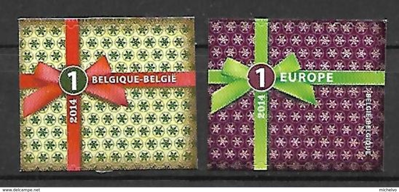 Belg. 2014 - COB N° 4468 Et 4469 **  - NOËL (non Dentelé à Gauche) - Nuovi