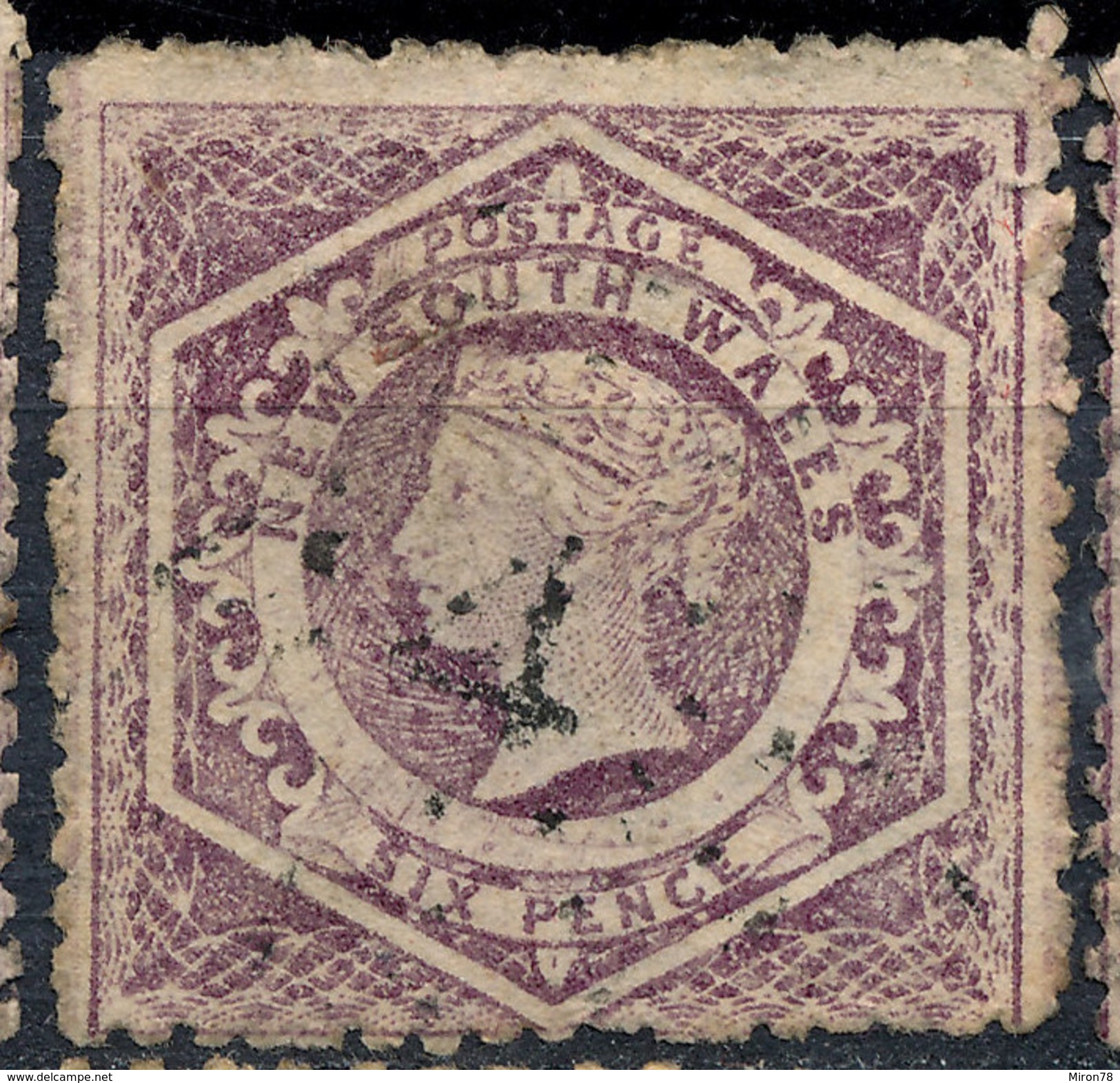 Stamp   New South Wales 1860  Used 5d Gray Used Lot#16 - Gebraucht
