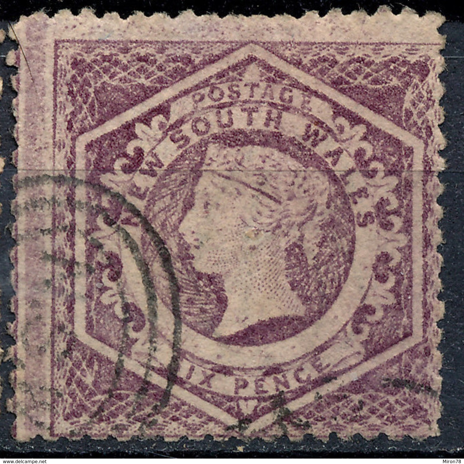 Stamp   New South Wales 1860  Used 5d Gray Used Lot#17 - Gebraucht