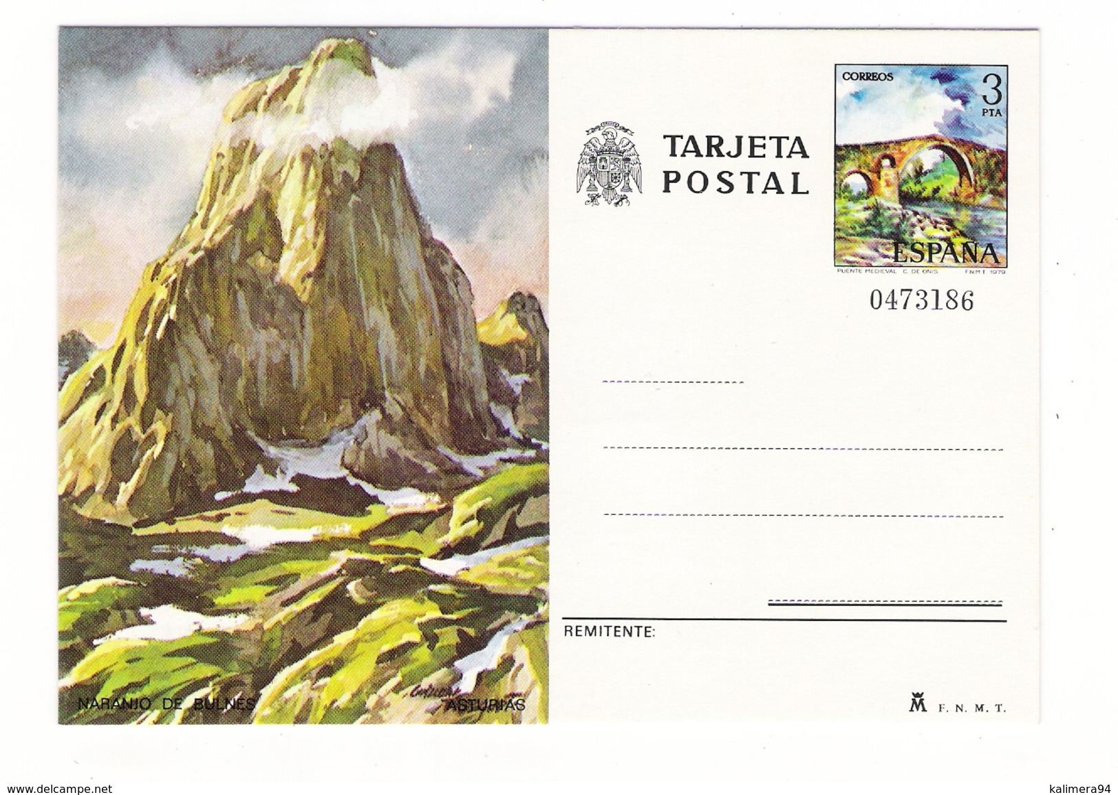 ESPAGNE  1979  /  ENTIER  POSTAL  NEUF  ( Carte Postale Numérotée ) /  ASTURIAS , NARANJO  DE  BULNES - 1931-....