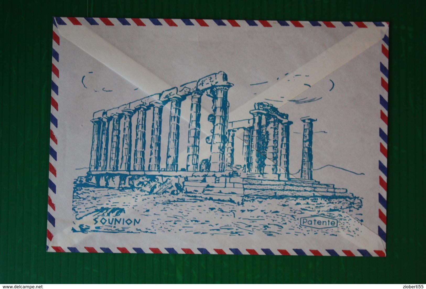 BUSTA POSTA AEREA CON STAMPIGLIATURA TEMPIO CAPO SOUNION - 1963 - Andere & Zonder Classificatie