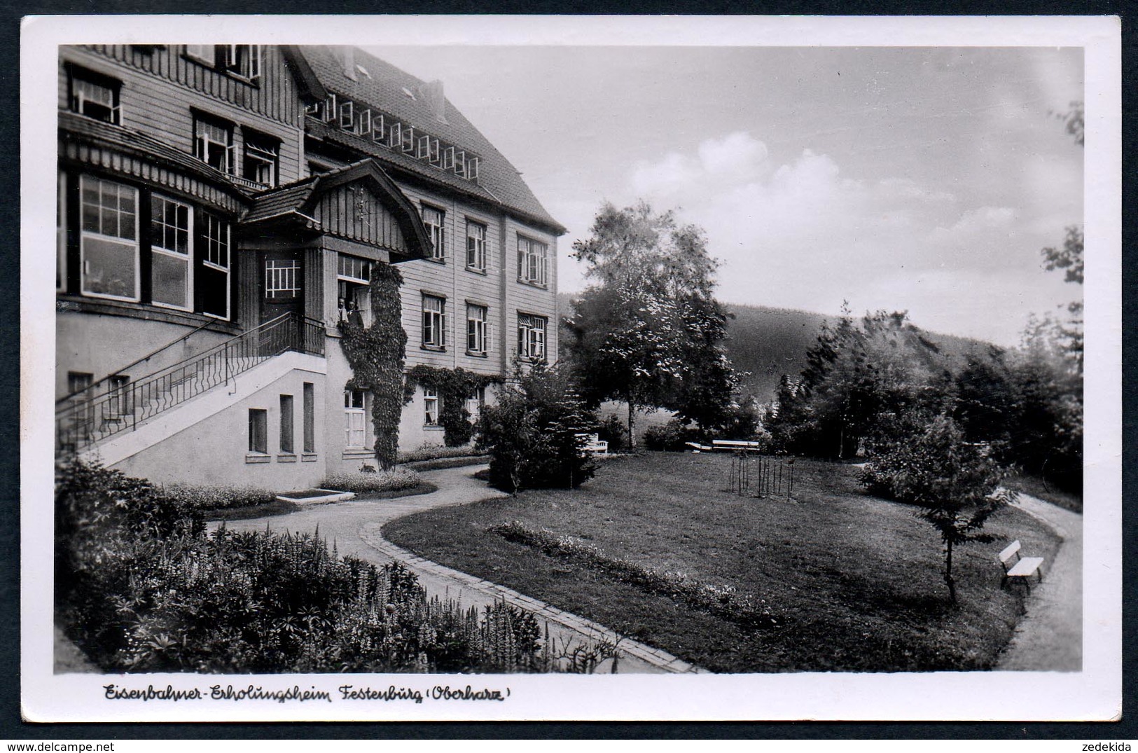 A0666 - Alte Foto Ansichtskarte - Festenburg - Eisenbahner Erholungsheim - Gel 1956 Bizone - Ernst Stopp - Altenau