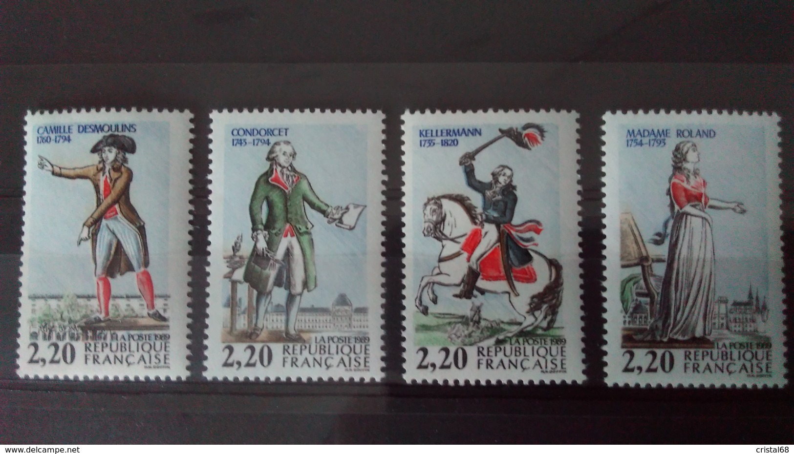 PERSONNAGES CELEBRES DE LA REVOLUTION FRANCAISE - FRANCE 1989 N°2592 à 2595 - Neufs - Revolución Francesa