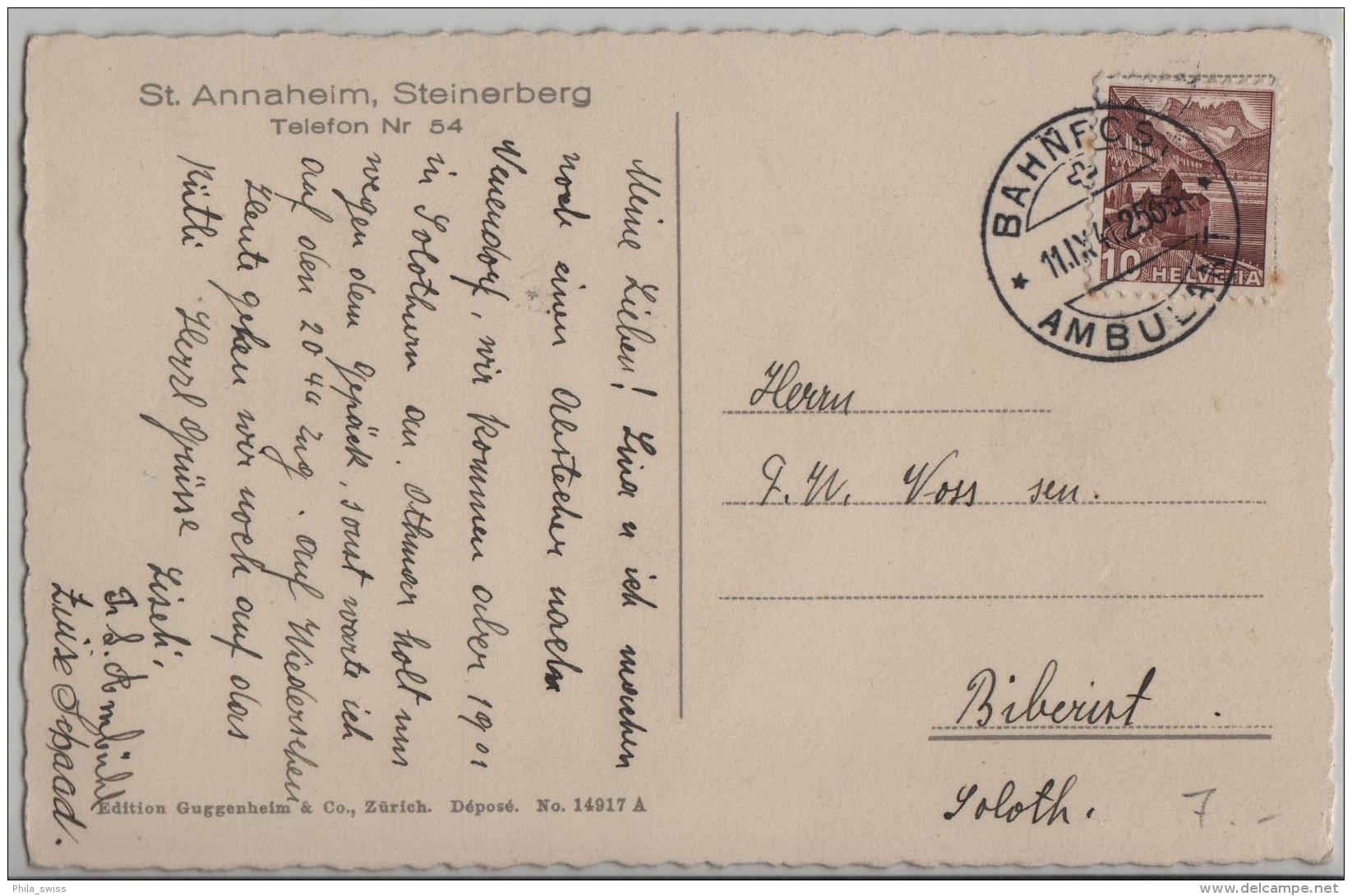 Steinerberg (Schwyz)  St. Annaheim - Photo: Guggenheim No. 14917 - Steinerberg