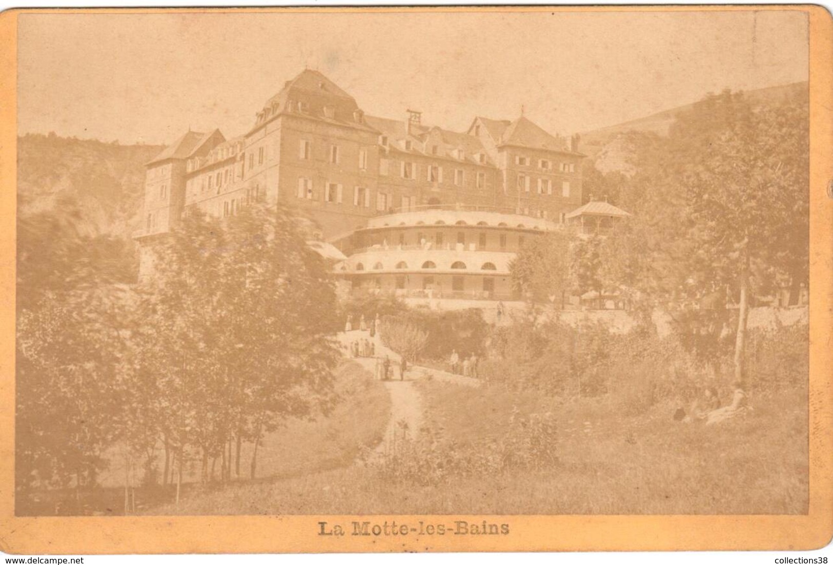 Photo Sur Carton - La Motte-les-Bains (16.5cm X 11cm) - Motte-d'Aveillans