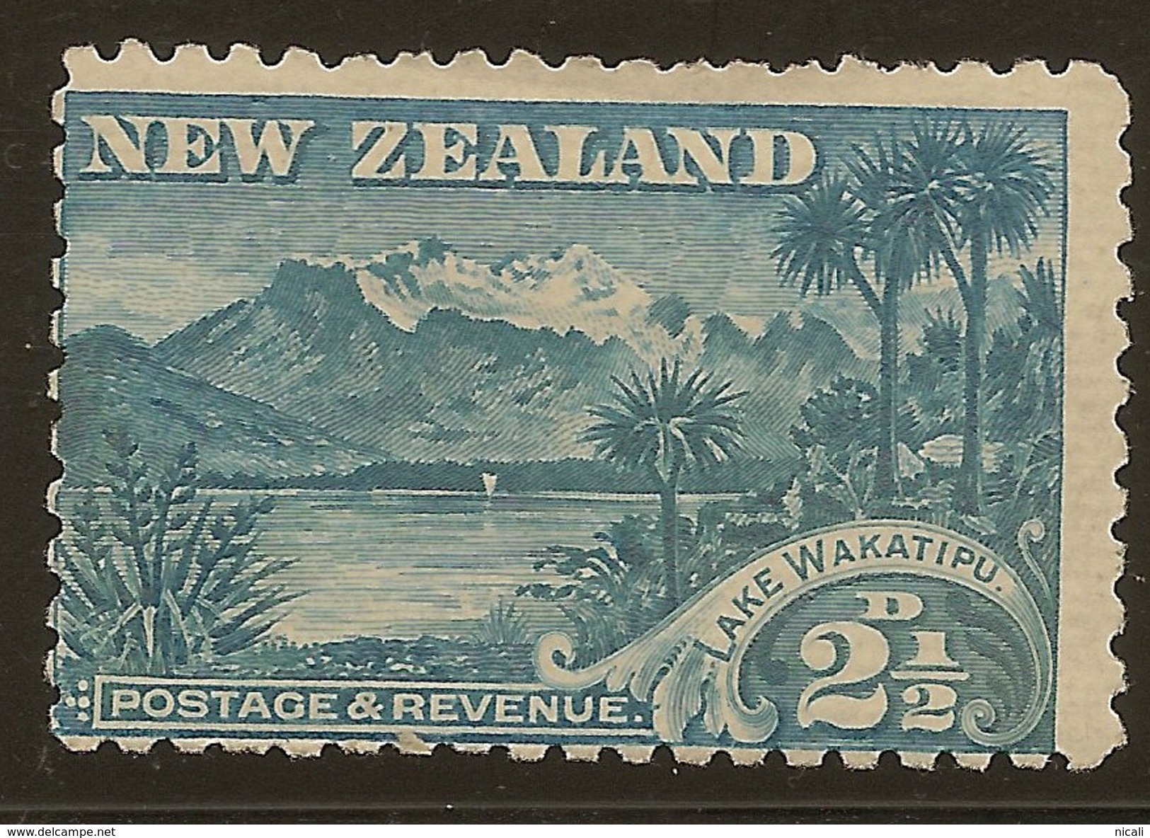 NZ 1898 2 1/2d Lake Wakatipu SG 260 HM #YS224 - Unused Stamps