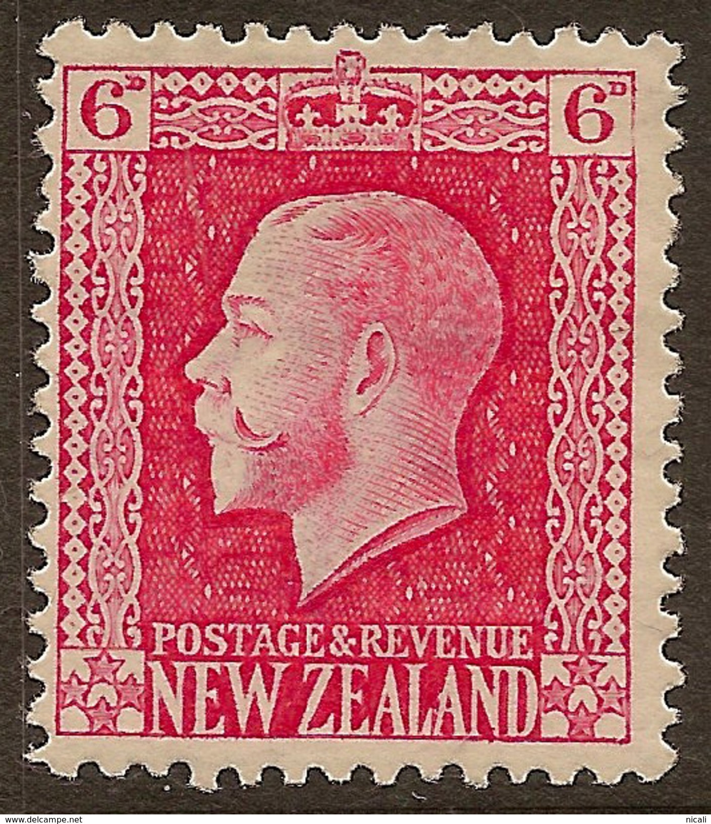 NZ 1915 6d KGV P14x14.5 SG 425d HM #YS331 - Neufs