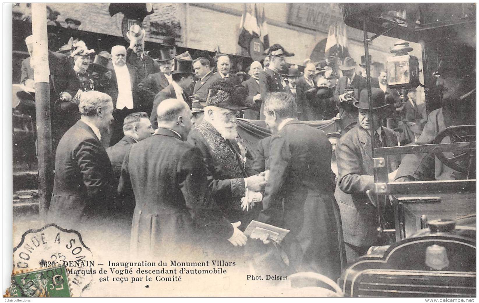 Denain   59     Inauguration Du Monument Villars. Le Marquis De Vogué     (voir Scan) - Denain