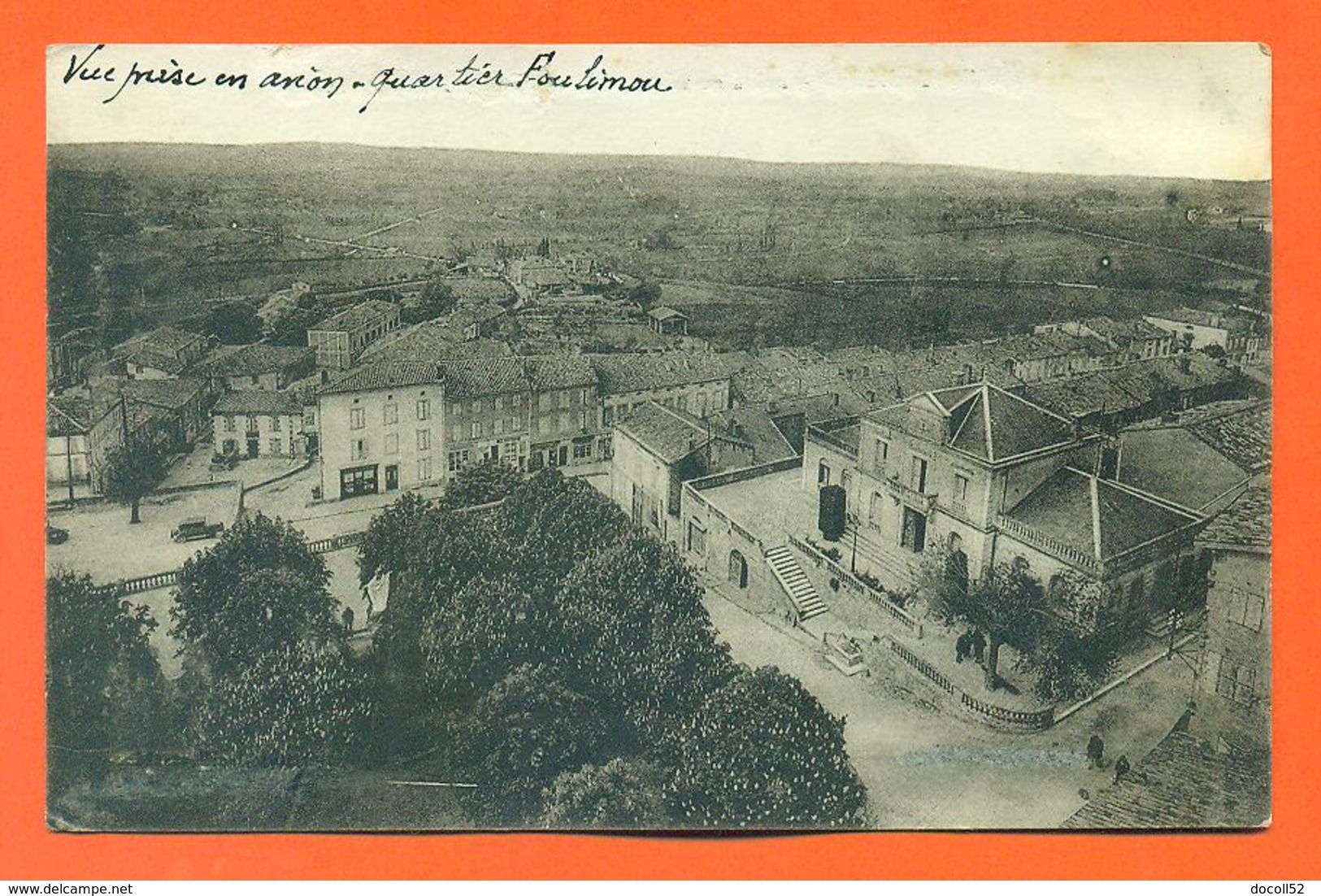 CPA Puylaurens " Vue Prise Par Avion - Quartier Foulimou " LJCP 32 - Puylaurens