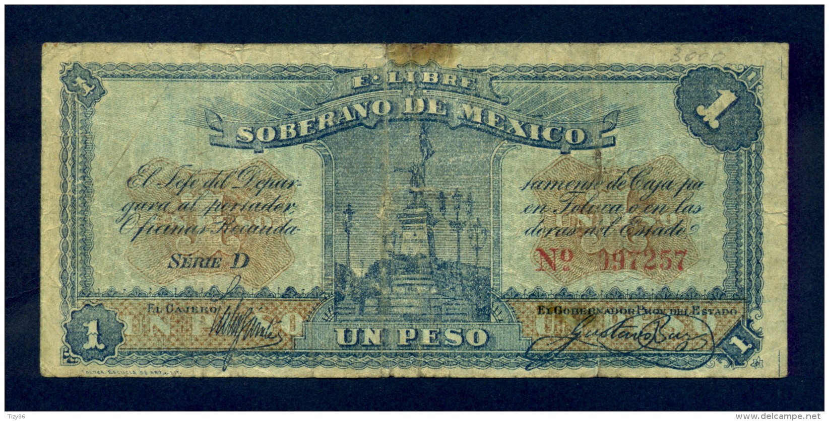 Banconota Messico 1 Peso 1915 - Mexique