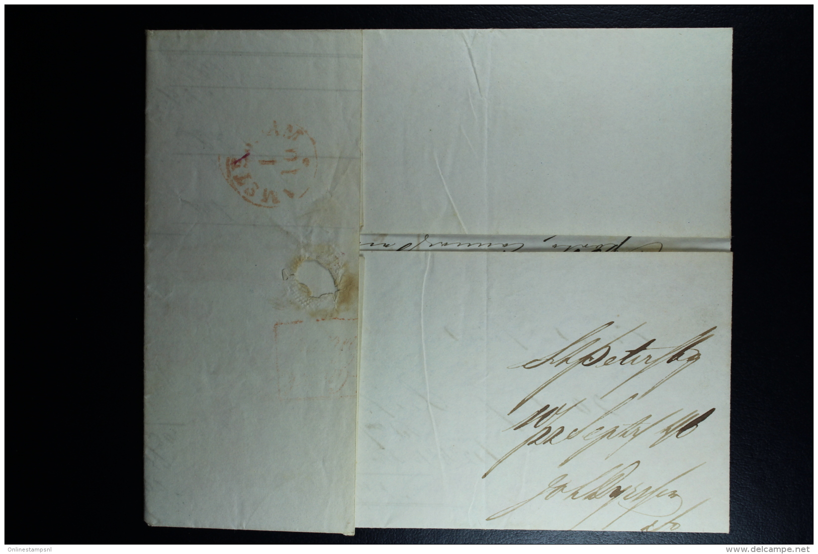 Russia: Complete Letter St Peterburg In Box  To Amsterdam Franco Tout + Franco  1846 - ...-1857 Voorfilatelie