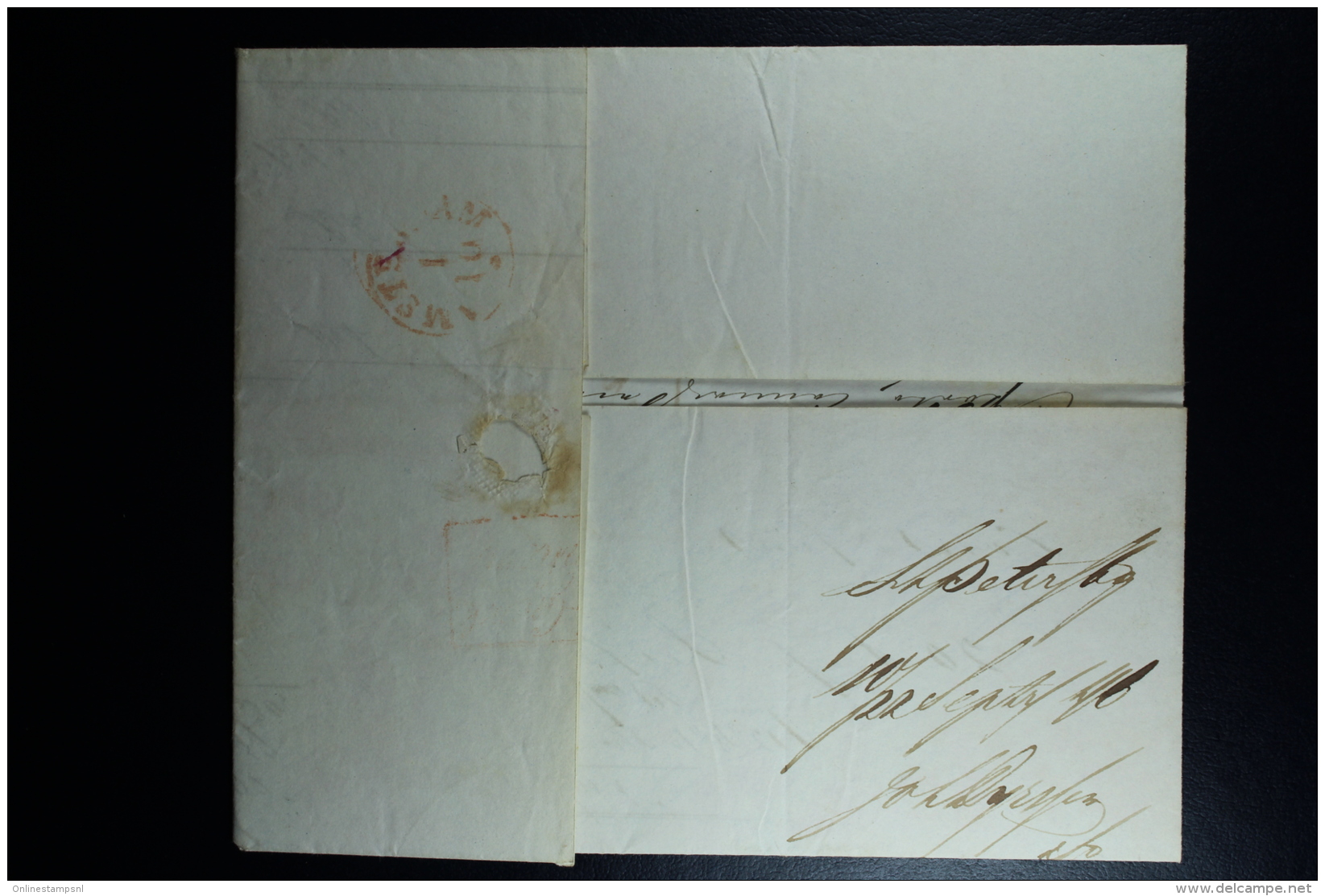 Russia: Complete Letter St Peterburg In Box  To Amsterdam Franco Tout + Franco  1846 - ...-1857 Préphilatélie