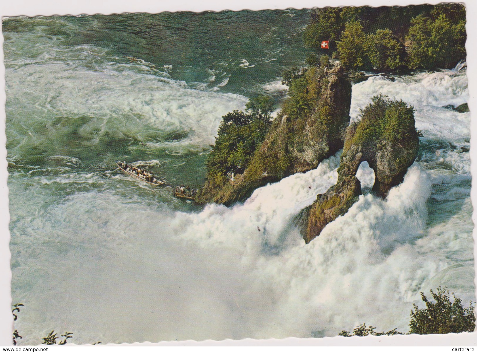 SUISSE,SWITZERLAND,SVIZZERA,SCHWEIZ,HELVETIA,SWISS ,SCHAFFHOUSE,NEUHAUSEN AM RHEINFALL,drapeau,passeur - Neuhausen Am Rheinfall