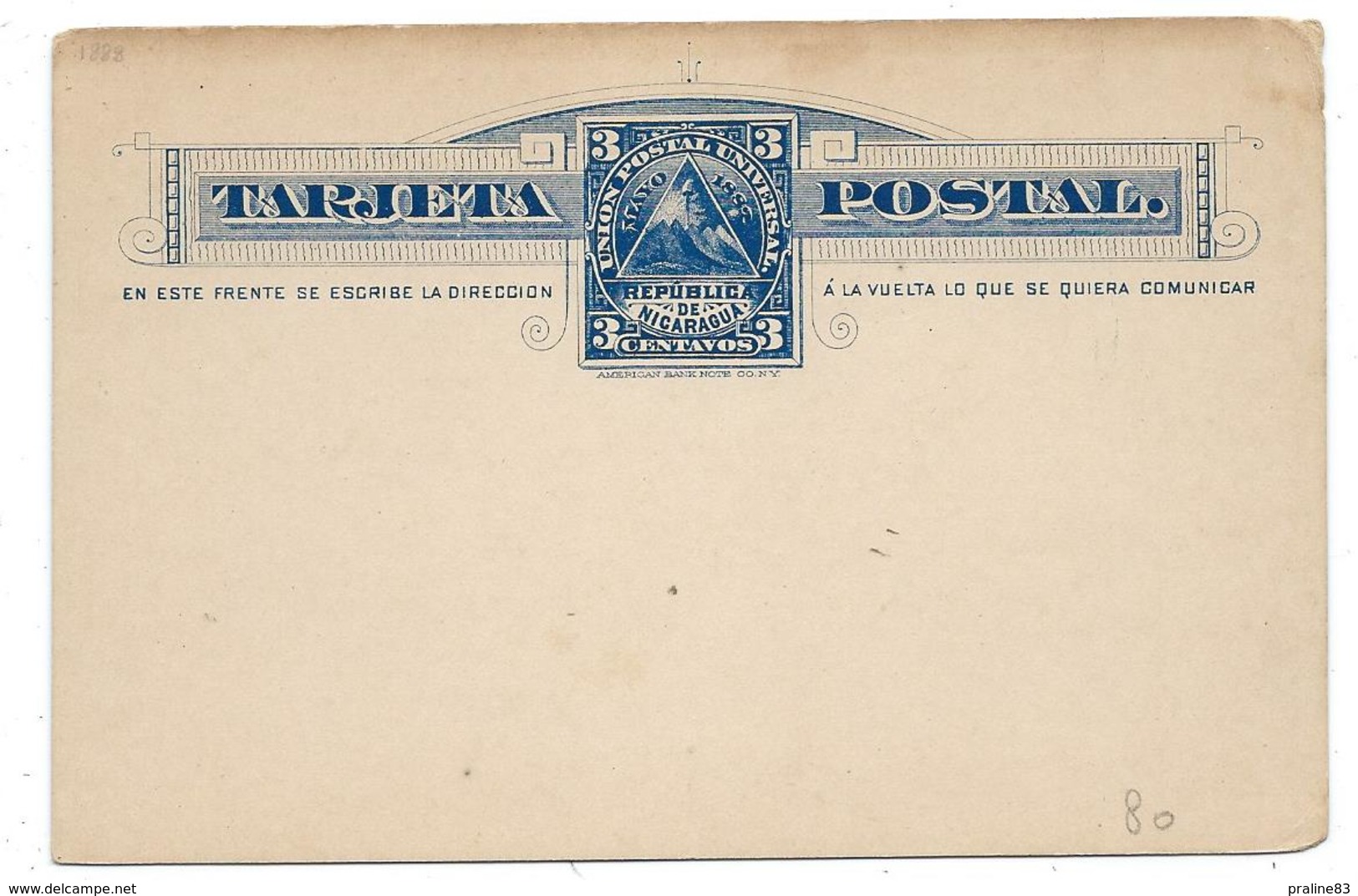 CPA Précurseur - TARJETA POSTAL, REPUBLICA NICARAGUA, 3 CENTAVOS - - Nicaragua