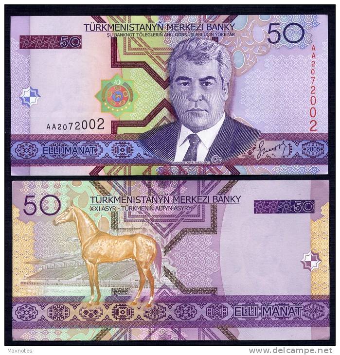 TURKMENISTAN : 50 Manat - UNC - Turkménistan