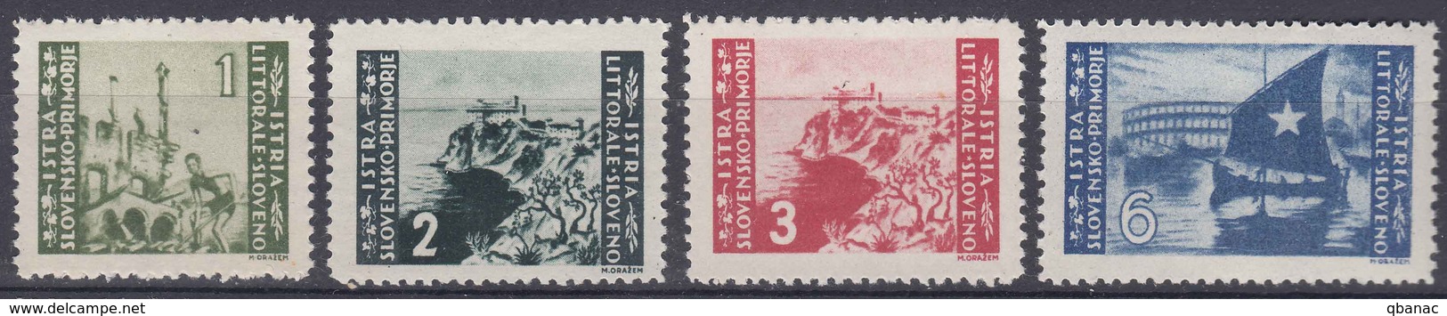 Istria Litorale Yugoslavia Occupation, 1946 Sassone#63-66 Complete Set, Mint Never Hinged - Jugoslawische Bes.: Istrien