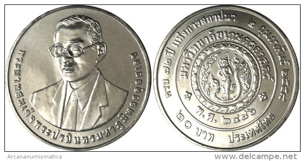 TAILANDIA  20  BAHT    2.014  “72º Aniversario De La Universidad De Kasetasrt”    SC/UNC   T-DL-10.919 - Thailand