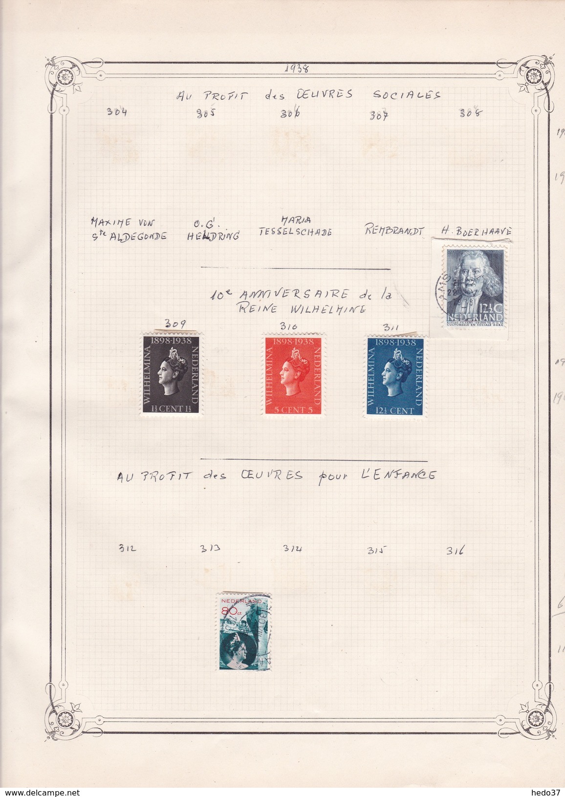 Pays Bas - Collection Vendue Page Par Page - Timbres Oblitérés / Neufs */** - B/TB - Sammlungen