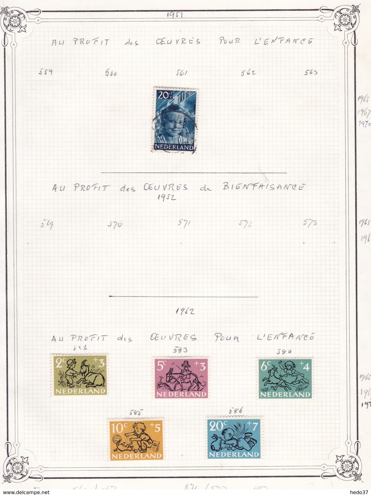 Pays Bas - Collection Vendue Page Par Page - Timbres Oblitérés / Neufs */** - B/TB - Collections