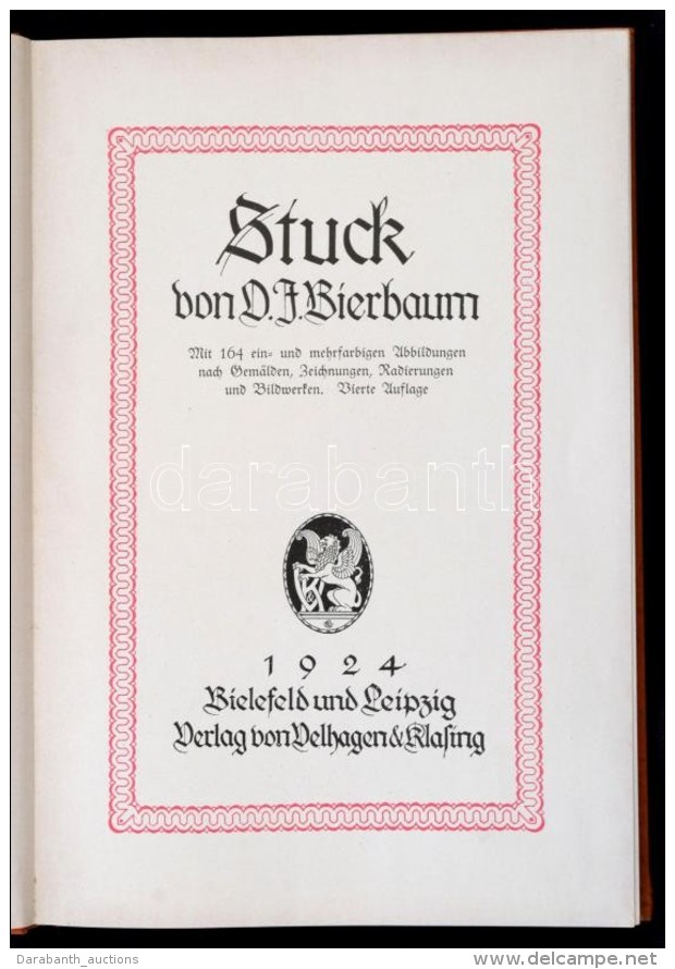 O. J. Bierbaum: Franz Von Stuck. K&uuml;nstler Monographien. Bielfield Und Leipzig, 1924, Velhagen&amp;Klasing.... - Ohne Zuordnung