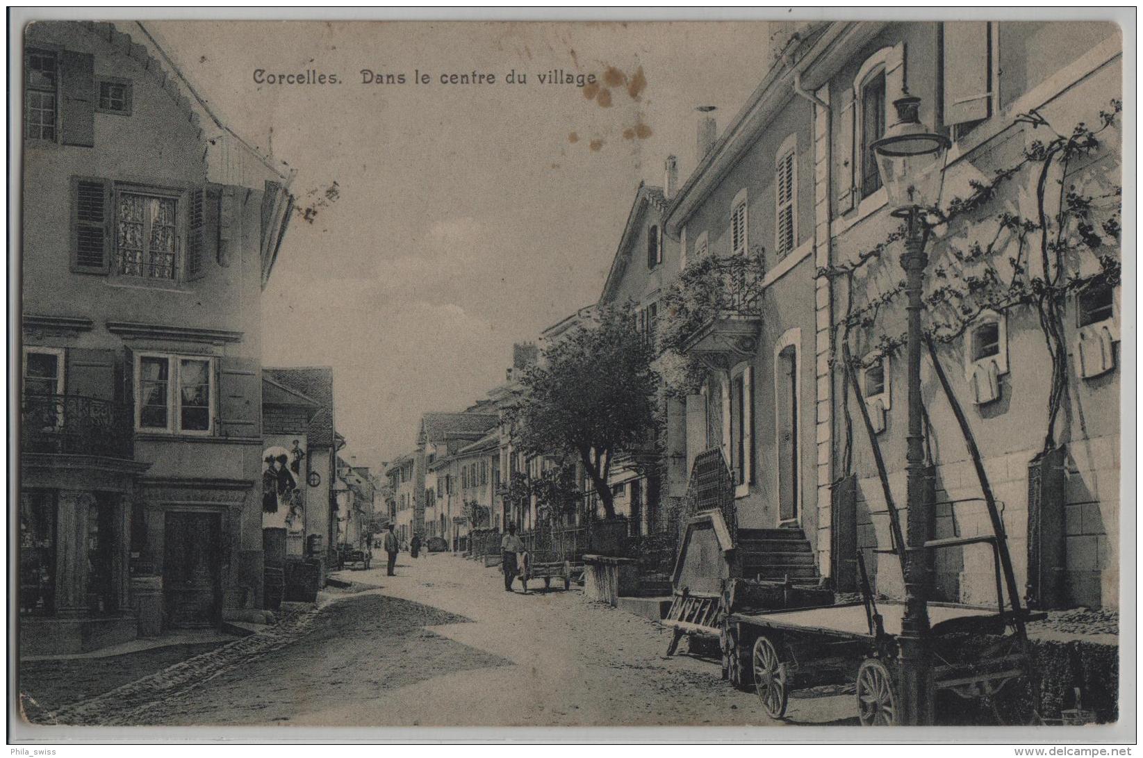 Corcelles - Dans Le Centre Du Village - Animee - Photo: Timothee Jacot No. 589 - Corcelles