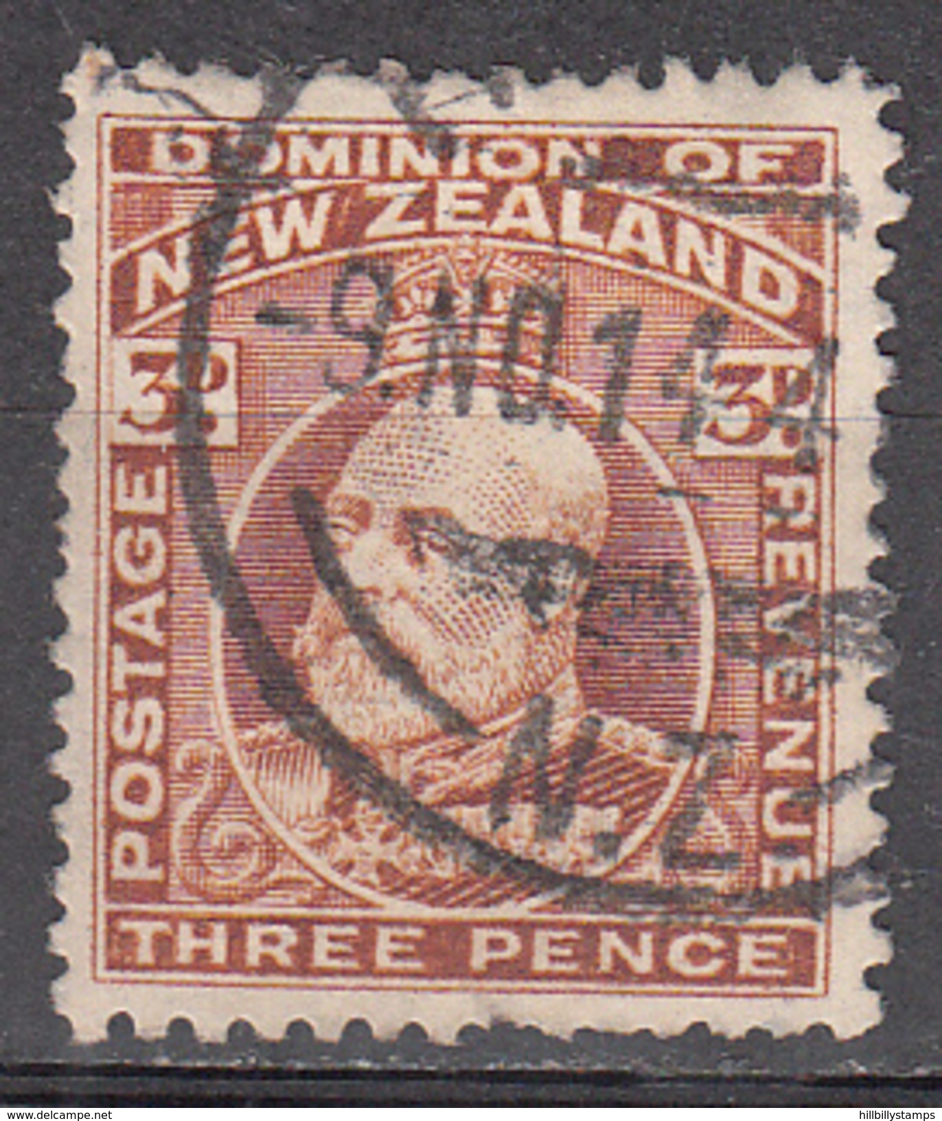 NEW ZEALAND       SCOTT NO. 133      USED         YEAR 1909 - Usati