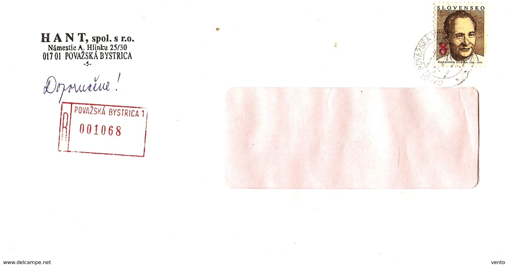 Slovakia R-letter Povazska Bystrica ... AX372 - Storia Postale