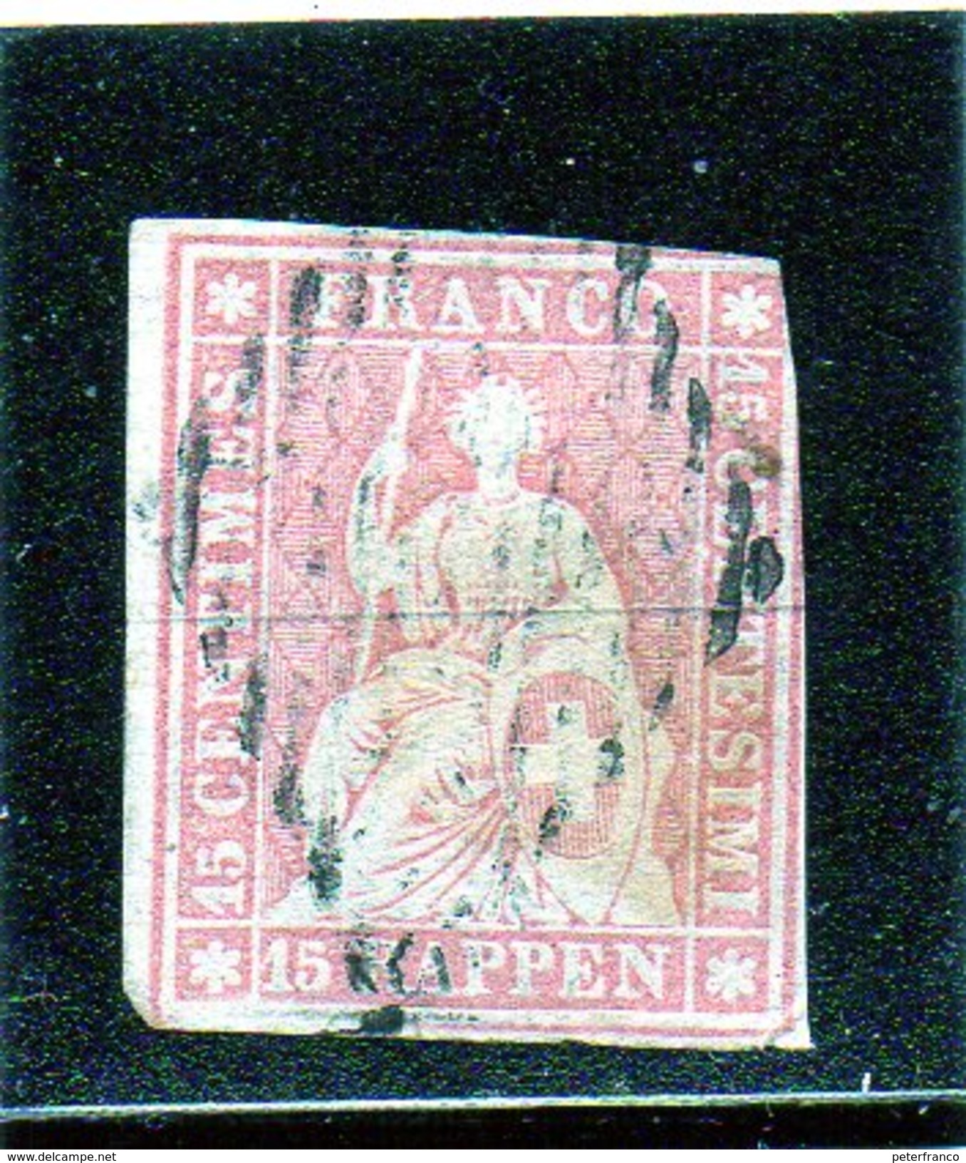 B - Svizzera 1857 - Elvezia Seduta - 1843-1852 Federale & Kantonnale Postzegels
