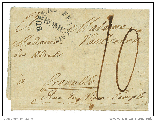 1803 BUREAU FRANCAIS ROME Used As Entry Mark On Entire Letter From MALTA To FRANCE. Very Unusual. Superb. - Other & Unclassified