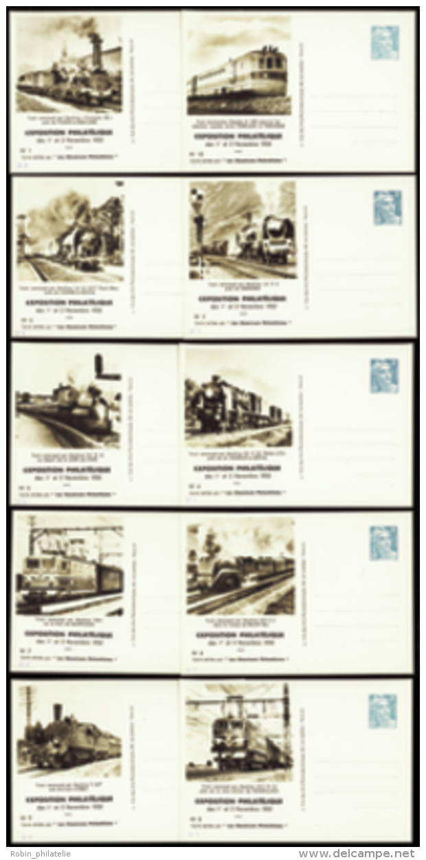 N&deg;  810 (J7s) 8f Gandon Expo Des Cheminots 1952  10 Cartes Qualit&eacute;:  Cote: 200&nbsp; &euro; - Andere & Zonder Classificatie