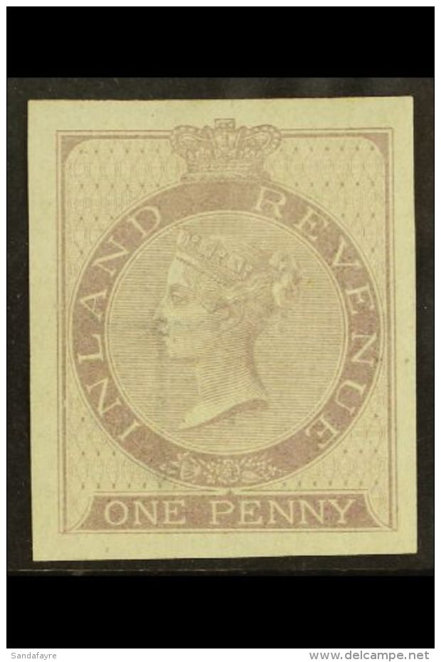 POSTAL FISCAL 1860-7 1d Lilac, Wmk Anchor 18mm, Imperforate IMPRIMATUR, As SG F15, Fine Mint. For More Images,... - Sonstige & Ohne Zuordnung