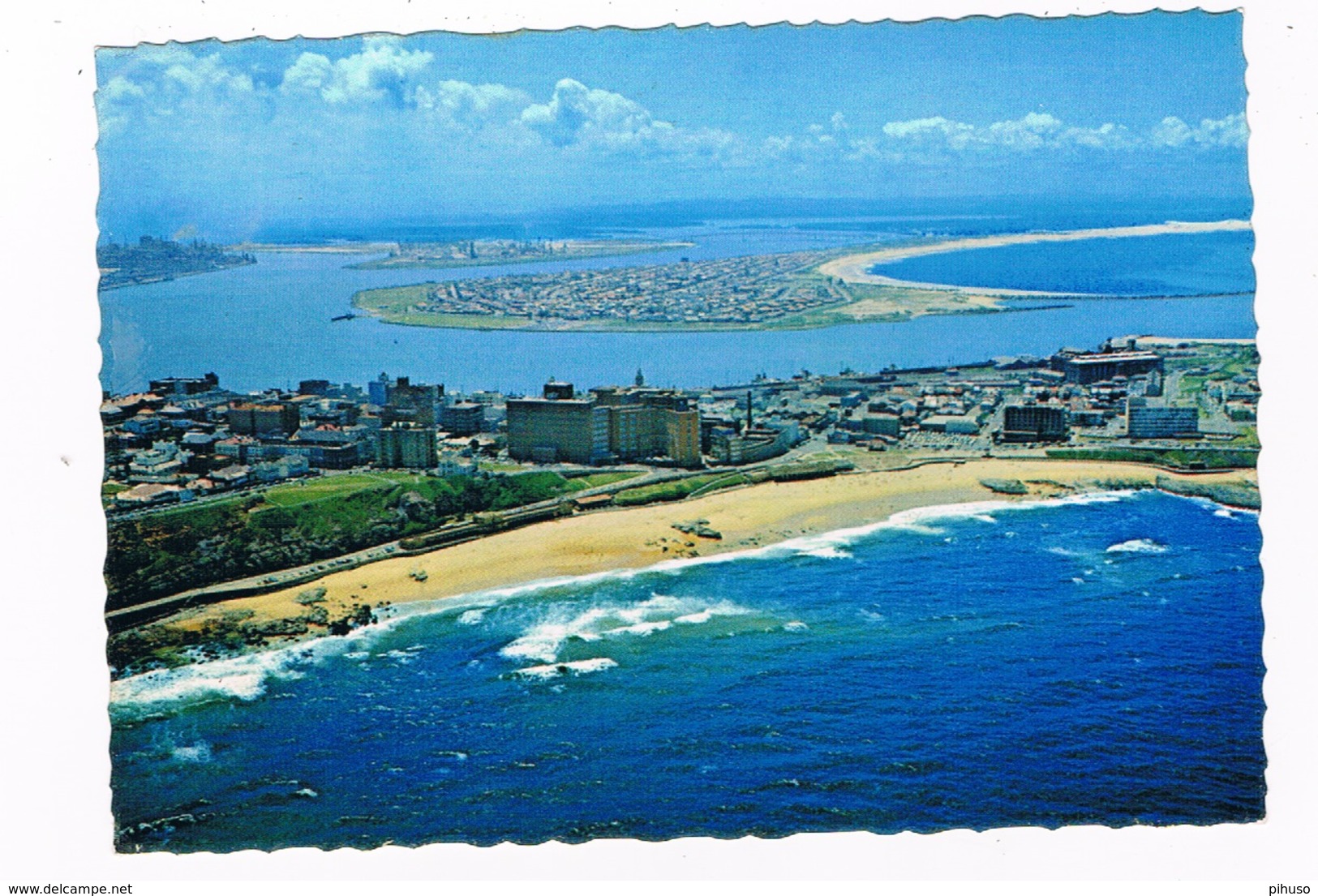 AUS-226    NEWCASTLE : The Beach And The Hunter River From The Air - Newcastle